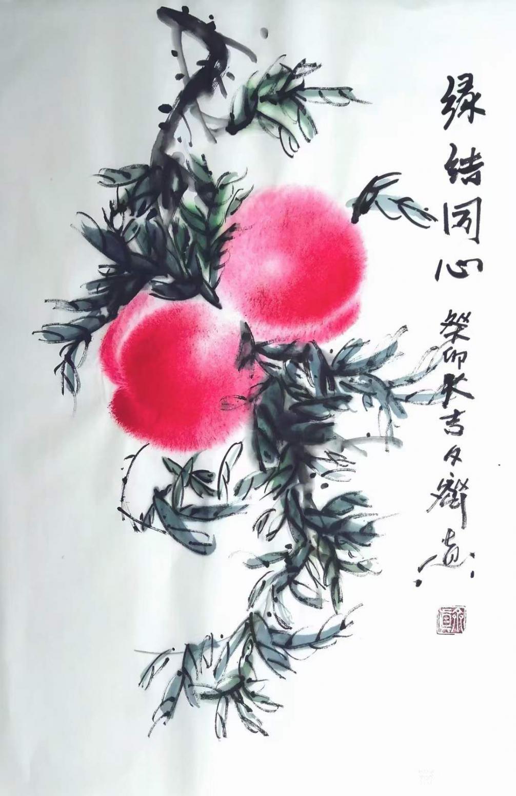 周順生國畫作品《緣結同心定制》