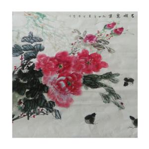 李昇國畫作品-《【玫瑰】作者李昇》