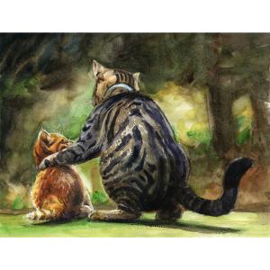 楊陽國畫作品《【父與子】作者楊陽》價格960.00元