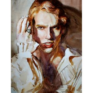 楊陽國畫作品《【Interview with the Vampire】作者楊陽》價格1920.00元