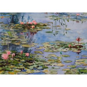楊陽國畫作品《【睡蓮】作者楊陽》價格1920.00元
