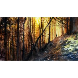 楊陽國畫作品《【Into the Woods】作者楊陽》價格4800.00元