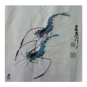 周居安國(guó)畫作品-《【成雙成對(duì)2】作者周居安》