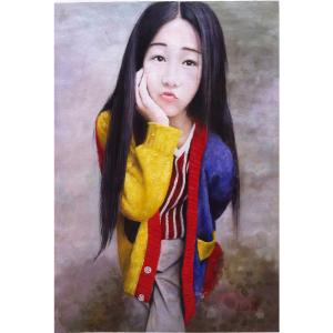凌振寧油畫作品-《【女孩】作者凌振寧》
