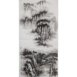 秦召勇國(guó)畫(huà)作品-《【華山松...】作者秦召勇》