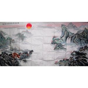 秦召勇國(guó)畫(huà)作品-《【旭日東升】作者秦召勇》