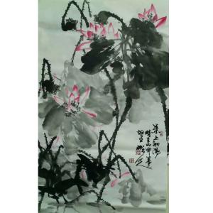 李朝國國畫作品-《【蓮花5】作者李朝國》