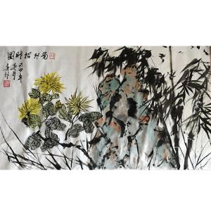 肖雪毅國畫作品-《【菊花】作者肖雪毅》