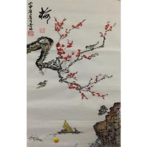 肖雪毅國畫作品-《【梅花】作者肖雪毅》