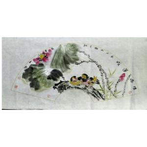 馬青山國畫作品-《【佳偶蓮成】作者馬青山》