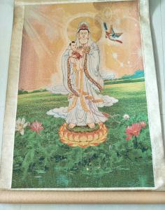 15815454429文玩雜項作品-《觀音送子-唐卡》