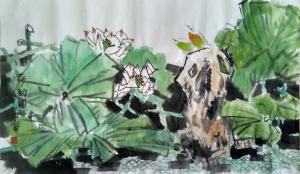 15005433297國(guó)畫作品-《荷韻圖》