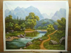 羅鴻羽油畫作品-《油畫《故鄉(xiāng)》》