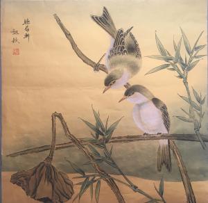 魏欽國(guó)畫作品-《荷塘雅趣》