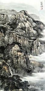 蔡永田國(guó)畫(huà)作品-《太行山路》