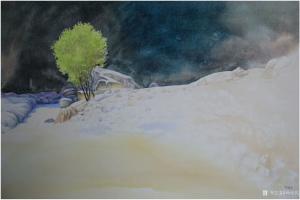 馮保民油畫(huà)作品-《隱居》