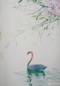 藝術(shù)品圖片:藝術(shù)家王征明油畫作品名稱《水意畫-立夏》議價