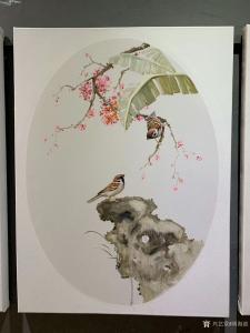 藝術(shù)品圖片:藝術(shù)家周海波油畫作品名稱《新中式油畫花鳥3聯(lián)畫》價格1800.00 元