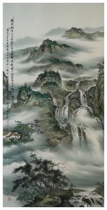 藝術(shù)品圖片:藝術(shù)家劉劍剛國(guó)畫(huà)作品名稱(chēng)《山水—滿(mǎn)地松蔭六月涼》議價(jià)