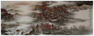 藝術(shù)品圖片:藝術(shù)家劉劍剛國(guó)畫(huà)作品名稱(chēng)《滿(mǎn)地松陰六月涼》議價(jià)