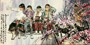 藝術(shù)品圖片:藝術(shù)家王曉鵬國(guó)畫(huà)作品名稱(chēng)《太陽(yáng)照在苗嶺上》議價(jià)