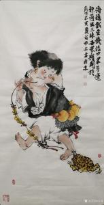 藝術(shù)品圖片:藝術(shù)家任燕國(guó)畫(huà)作品名稱(chēng)《劉海戲金蟾》議價(jià)