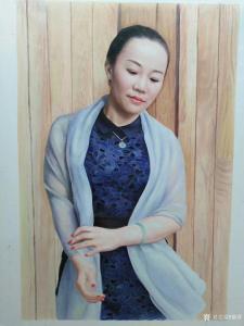 藝術(shù)品圖片:藝術(shù)家黎群油畫作品名稱《人物肖像畫》議價