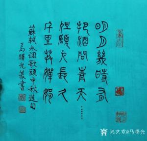 馬曙光國畫作品-《東坡中秋詞意圖》