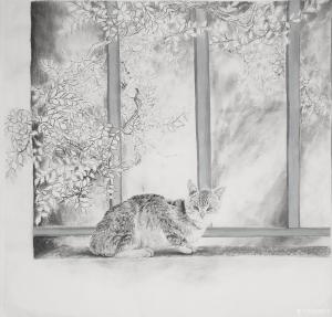 羅虹明國(guó)畫作品-《靜等花開》