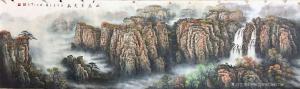 字畫代理威977805476國畫作品-《中美協(xié)國畫山水畫送禮》
