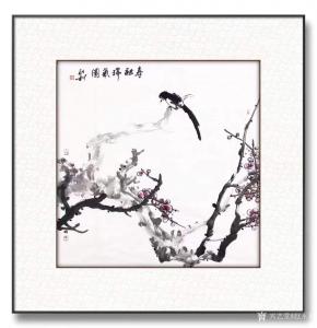 趙永利國畫作品-《花鳥畫-春融瑞氣圖》