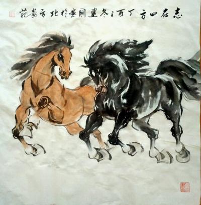 劉建國日記-近作 駿馬圖  請欣賞【圖9】