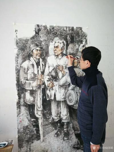 趙國(guó)毅日記-國(guó)畫(huà)人物畫(huà)《劉少奇主席在黑龍江省伊春林區(qū)視察》為(紀(jì)念劉少奇同志誕辰120周年)【圖1】