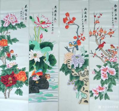 劉慧敏日記-?花開富貴??國色天香??深秋菊艷??梅開五福??荷塘清韻??鴻運滿堂??喜上眉【圖3】