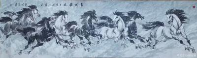 劉建國日記-國畫馬八馬圖八駿圖系列作品《八駿雄風(fēng)》《馬到成功》《八駿呈祥》《塞北雄風(fēng)》《從橫【圖4】