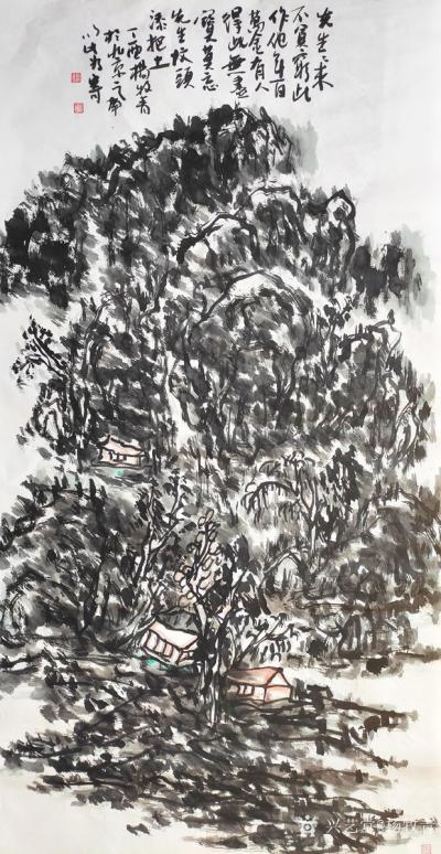 楊牧青日記-名稱:國畫
規(guī)格:136cmx68cm/8平尺/老宣紙 
款識(shí):先生生來不貧【圖1】