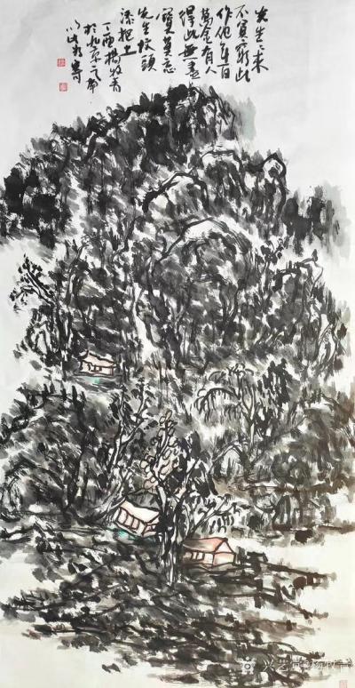 楊牧青日記-大寫意國畫《先生生來不貧窮》
規(guī)格:136cmx68cm/8平尺/老宣紙 
【圖1】