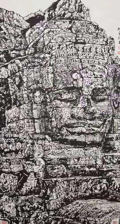 馬培童日記-《修行答卷二》馬培童焦墨畫感悟筆記-童心寫歷(97)
枯筆感恩枯墨苦  
渴【圖1】