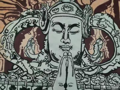 馬培童日記-創(chuàng)作焦墨畫二郎神《天使佑中華》馬培童焦墨畫感悟筆記-童心寫歷(117)
   【圖2】