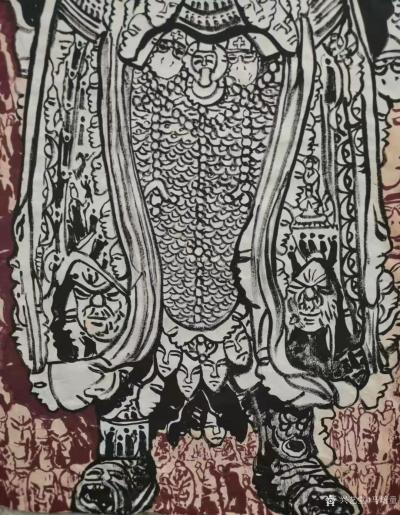 馬培童日記-創(chuàng)作焦墨畫二郎神《天使佑中華》馬培童焦墨畫感悟筆記-童心寫歷(117)
   【圖4】