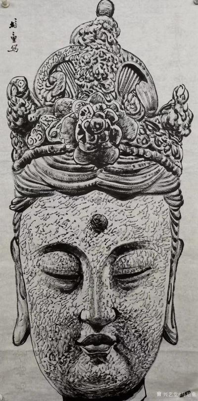 馬培童日記-《畫焦墨以苦作舟》馬培童焦墨畫感悟筆記-童心寫歷(150)
  在焦墨石窟佛造【圖3】